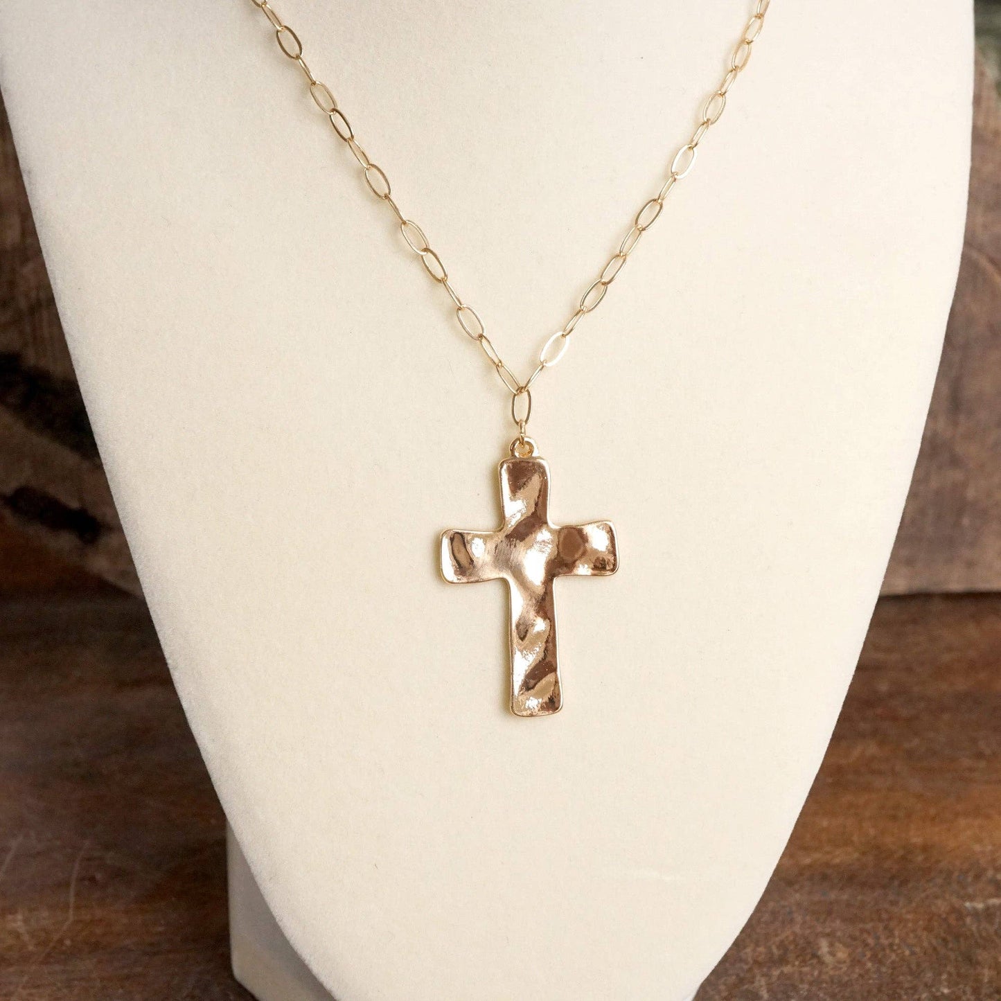 Cross Necklace - Short dainty chain 7362GD