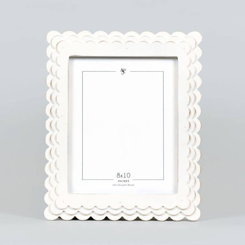 11x13x1 wood scallop photo frame 8x10