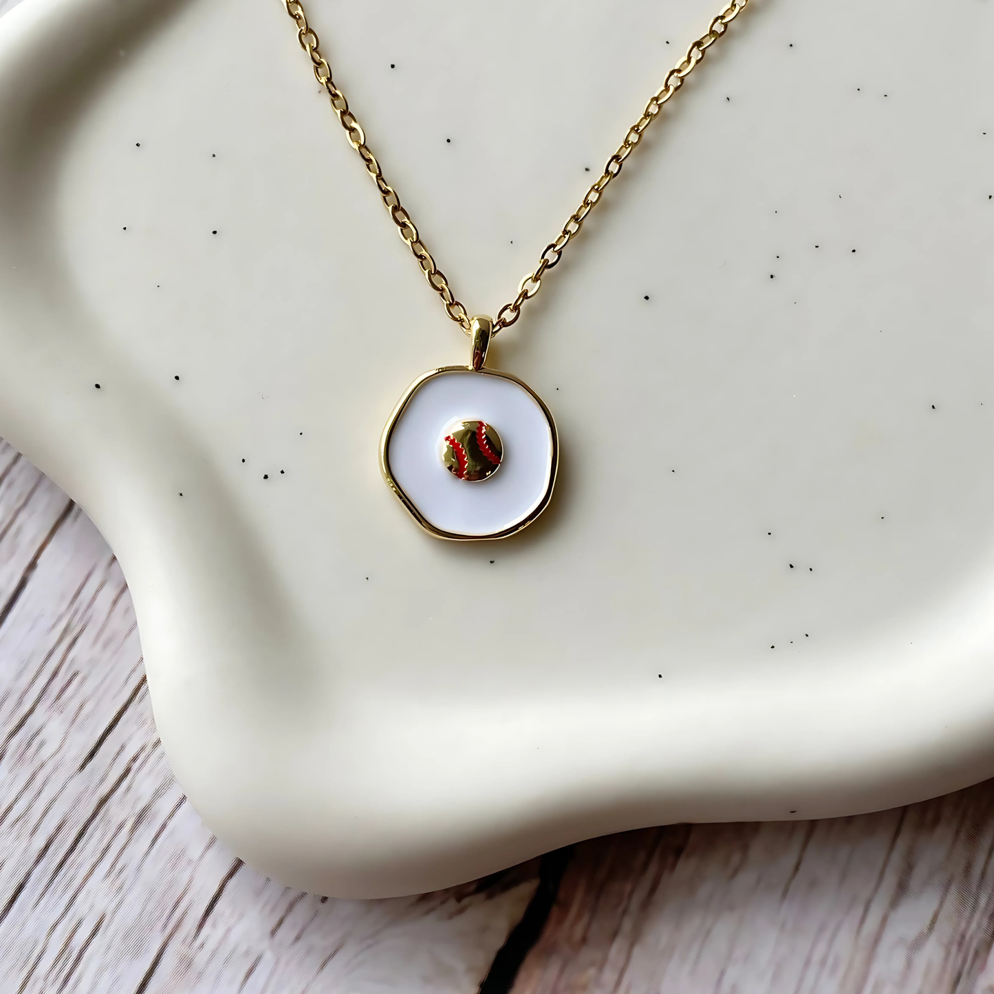 Baseball Mom Necklace | Sports Charm Necklace