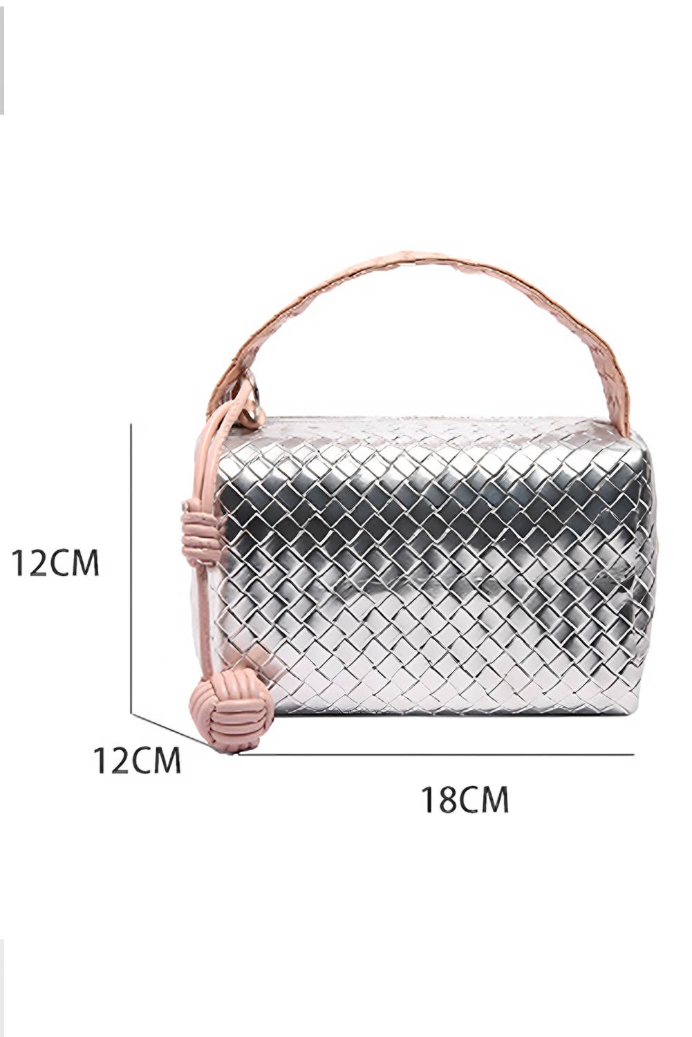 Silvery Lattice design Cosmetic Bag
