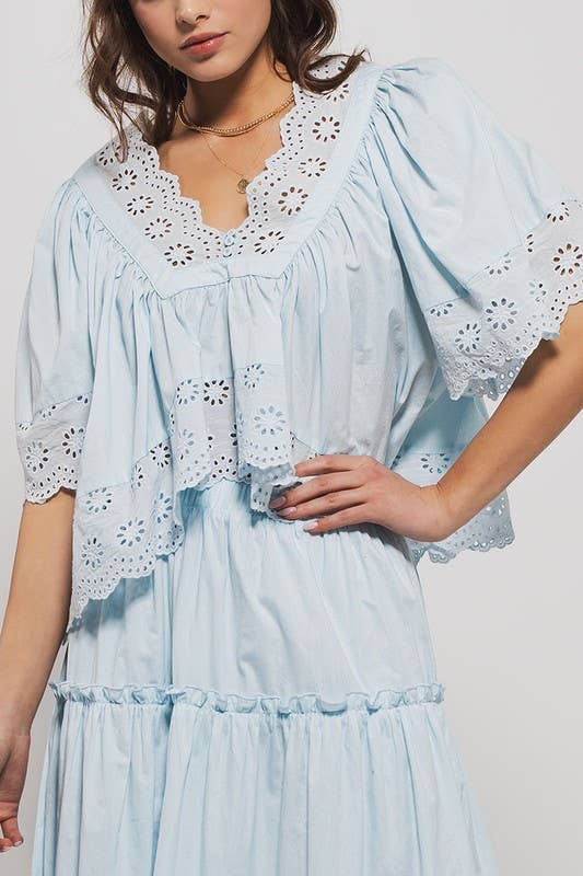 Eyelet & Lace "Presley" Blouse