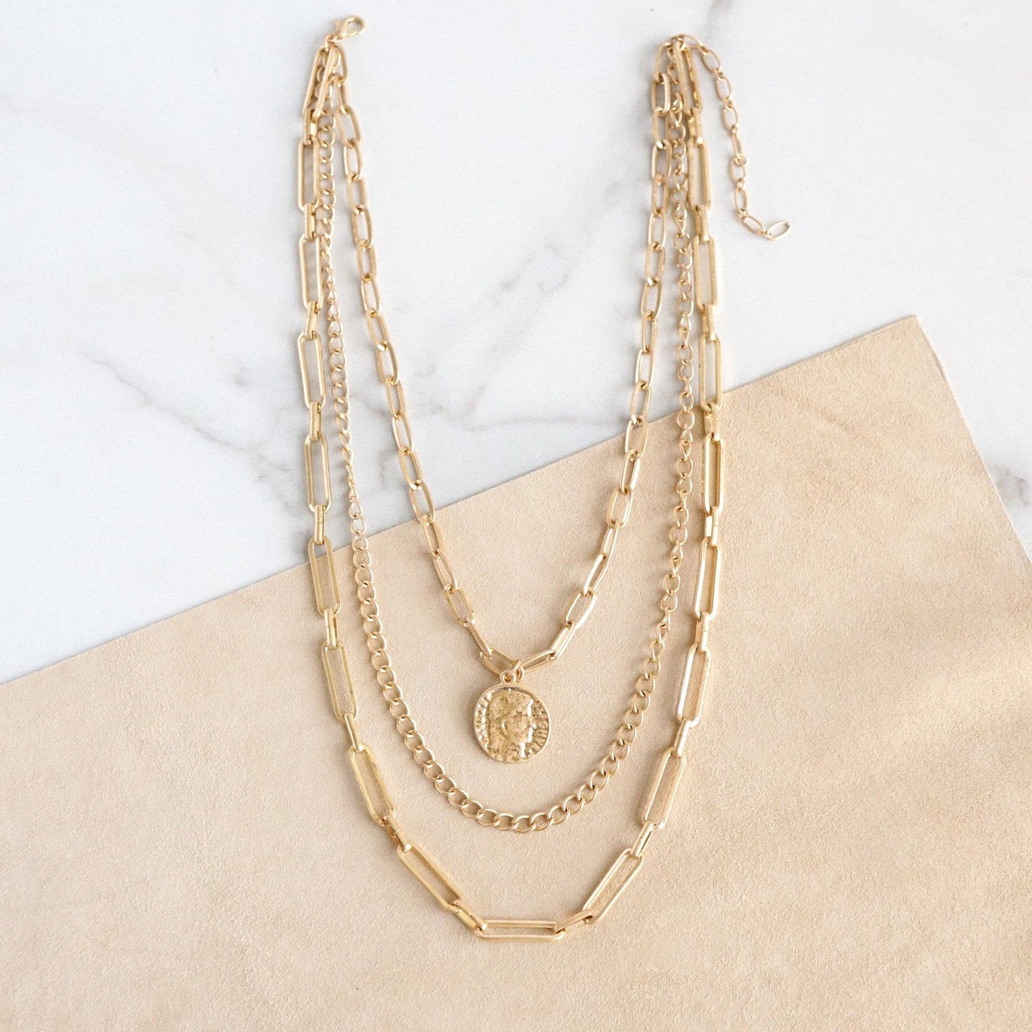 Coin Pendant Chain Necklace
