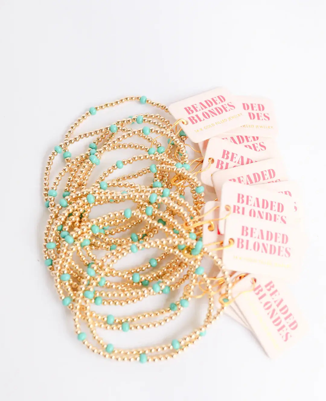 Beaded Blondes Poppi Bracelet-Turquoise