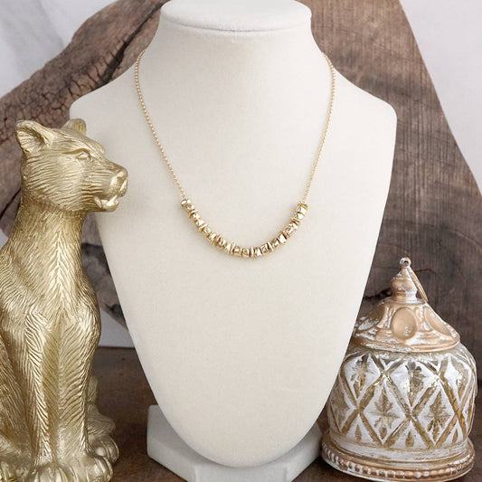 Dainty Rolo Chain with Nugget Cluster 7651