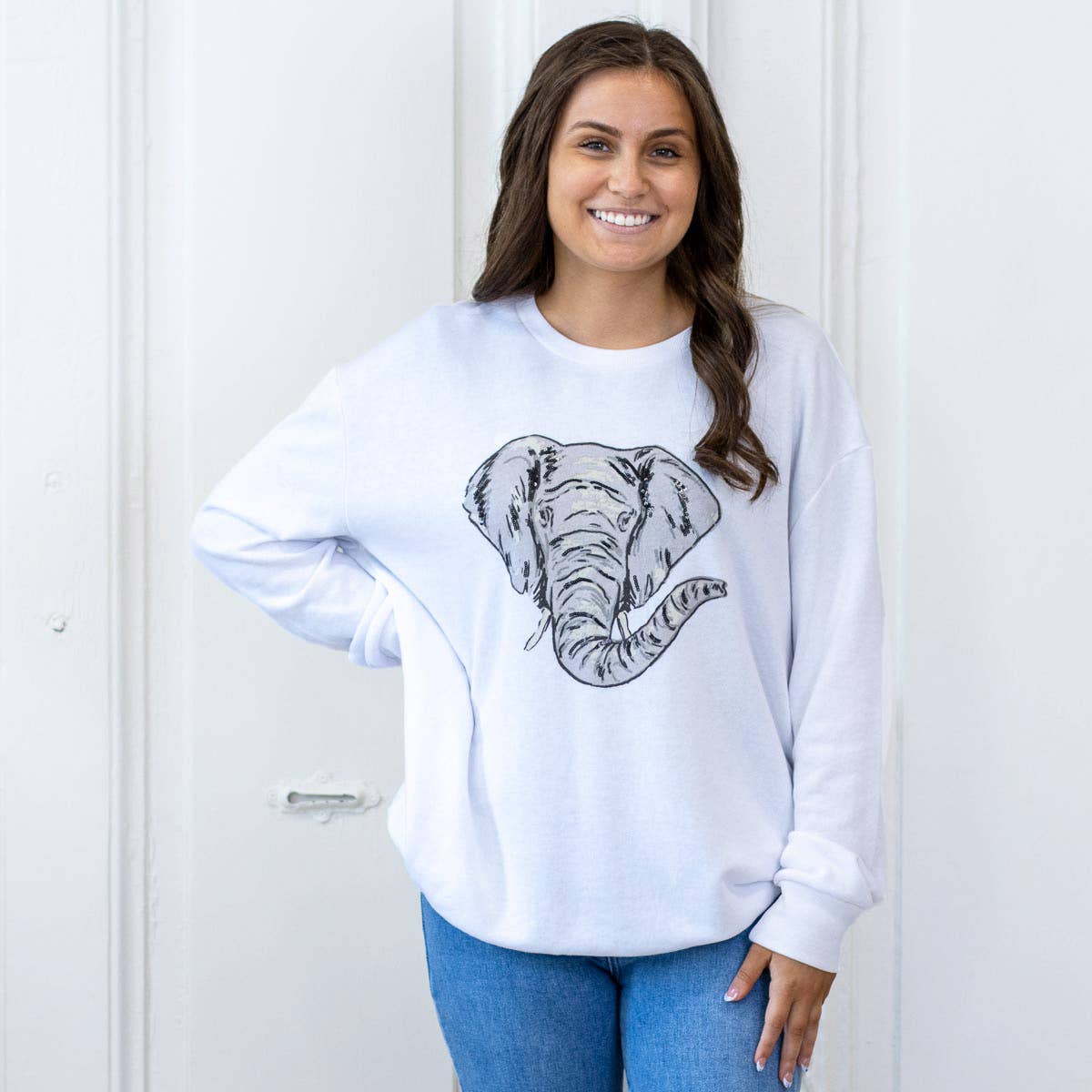 Elephant Sequin Sweatshirt