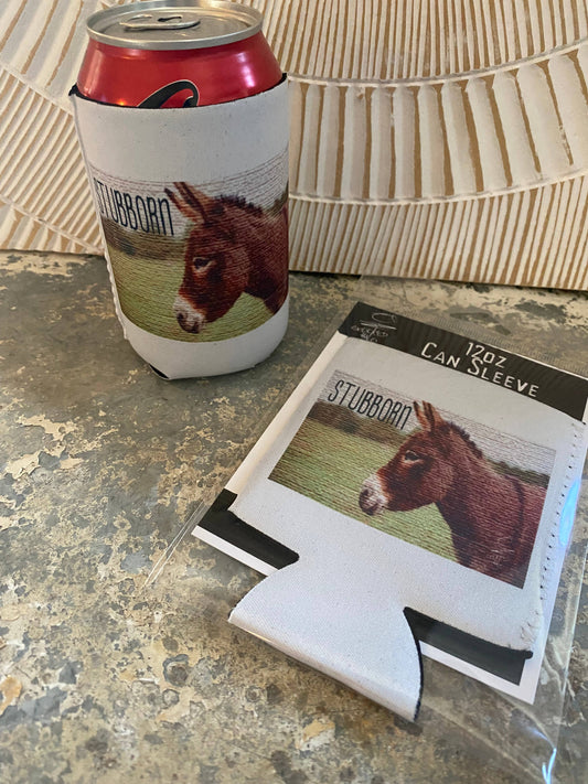 "Stubborn" Donkey Neoprene Can Sleeve/Hugger
