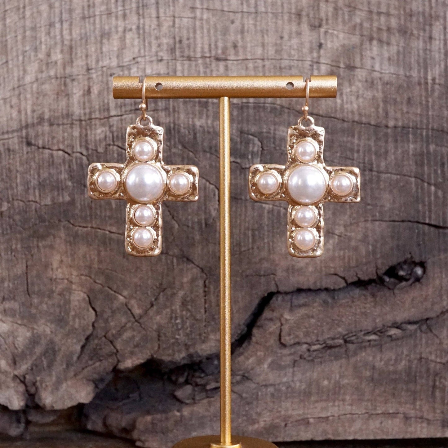 Primitive Cross Earrings 1074
