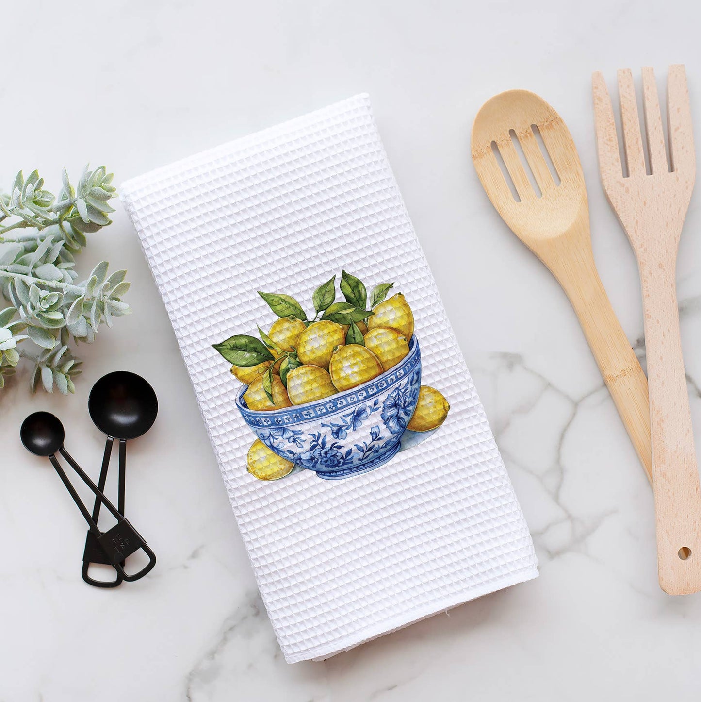Chinoiserie Lemon Bowl Tea Towel