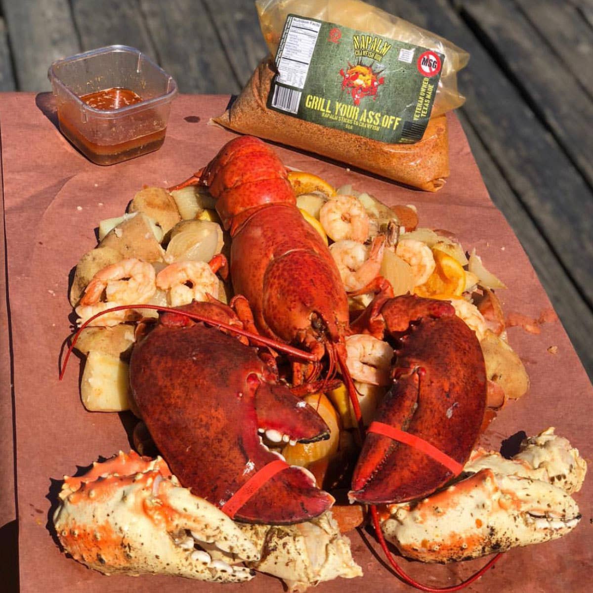 Napalm Crawfish & Seafood Boil™ - Fish, Lobster, Spicy, Hot