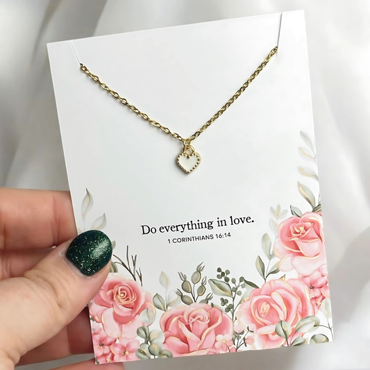 Do Everything in Love Charm Necklace | Christian Jewelry