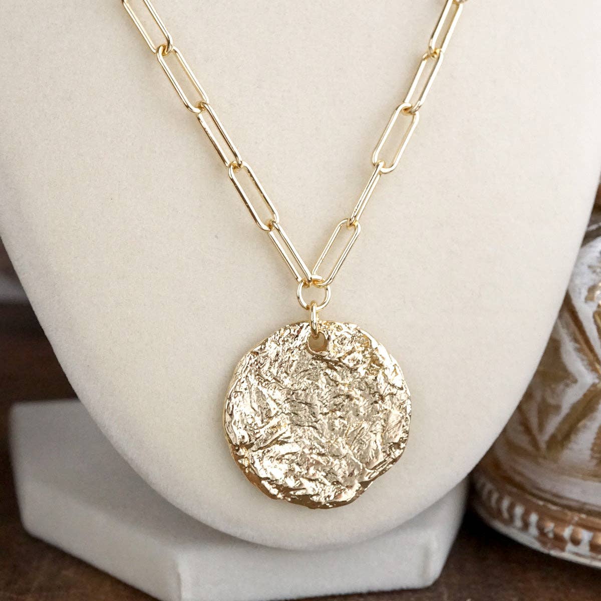 3-in-1 Layered Hammered Coins Necklace
