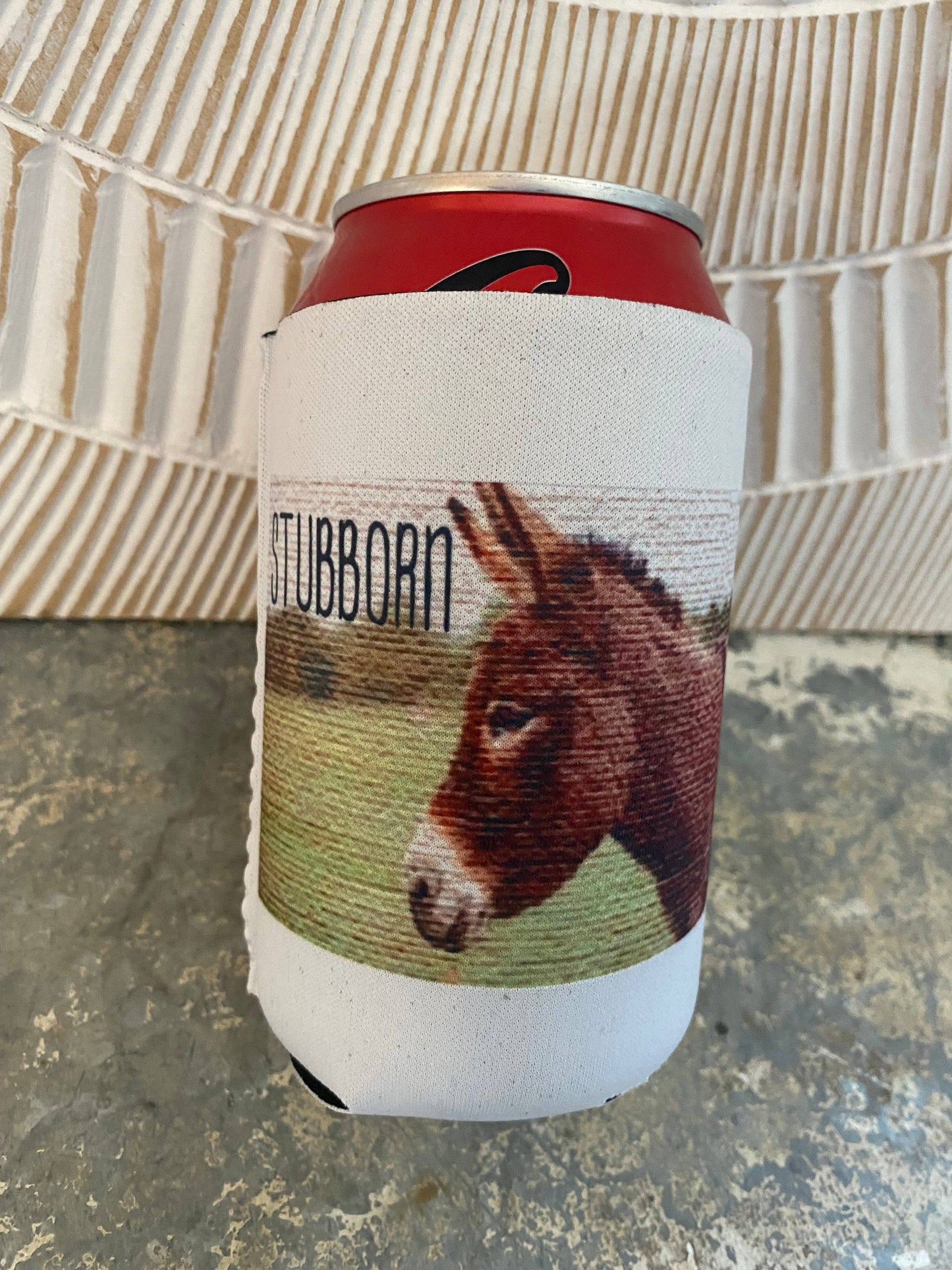 "Stubborn" Donkey Neoprene Can Sleeve/Hugger