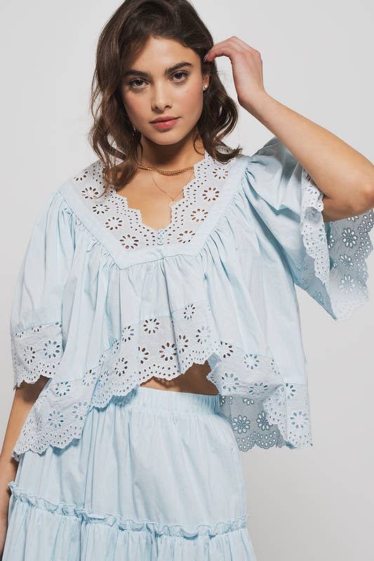 Eyelet & Lace "Presley" Blouse