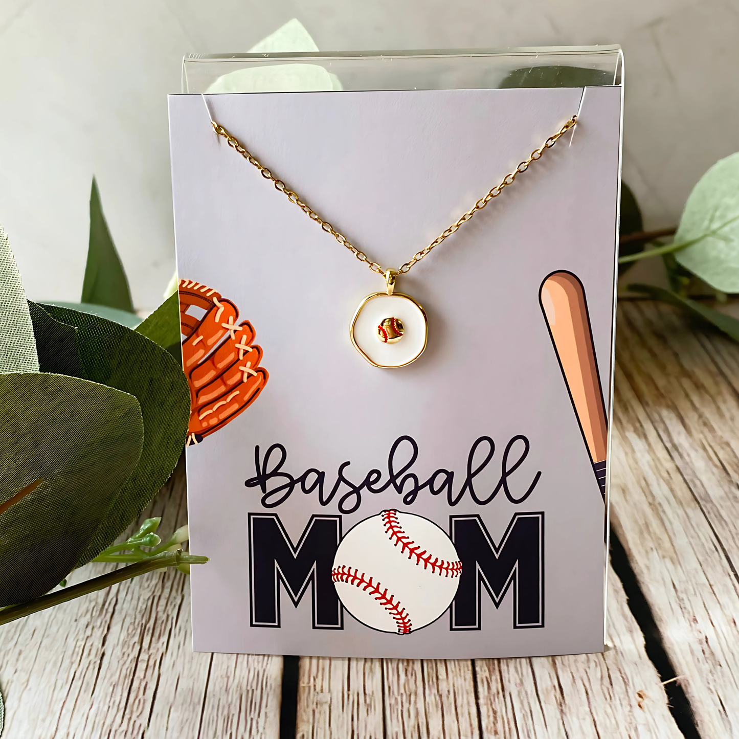 Baseball Mom Necklace | Sports Charm Necklace