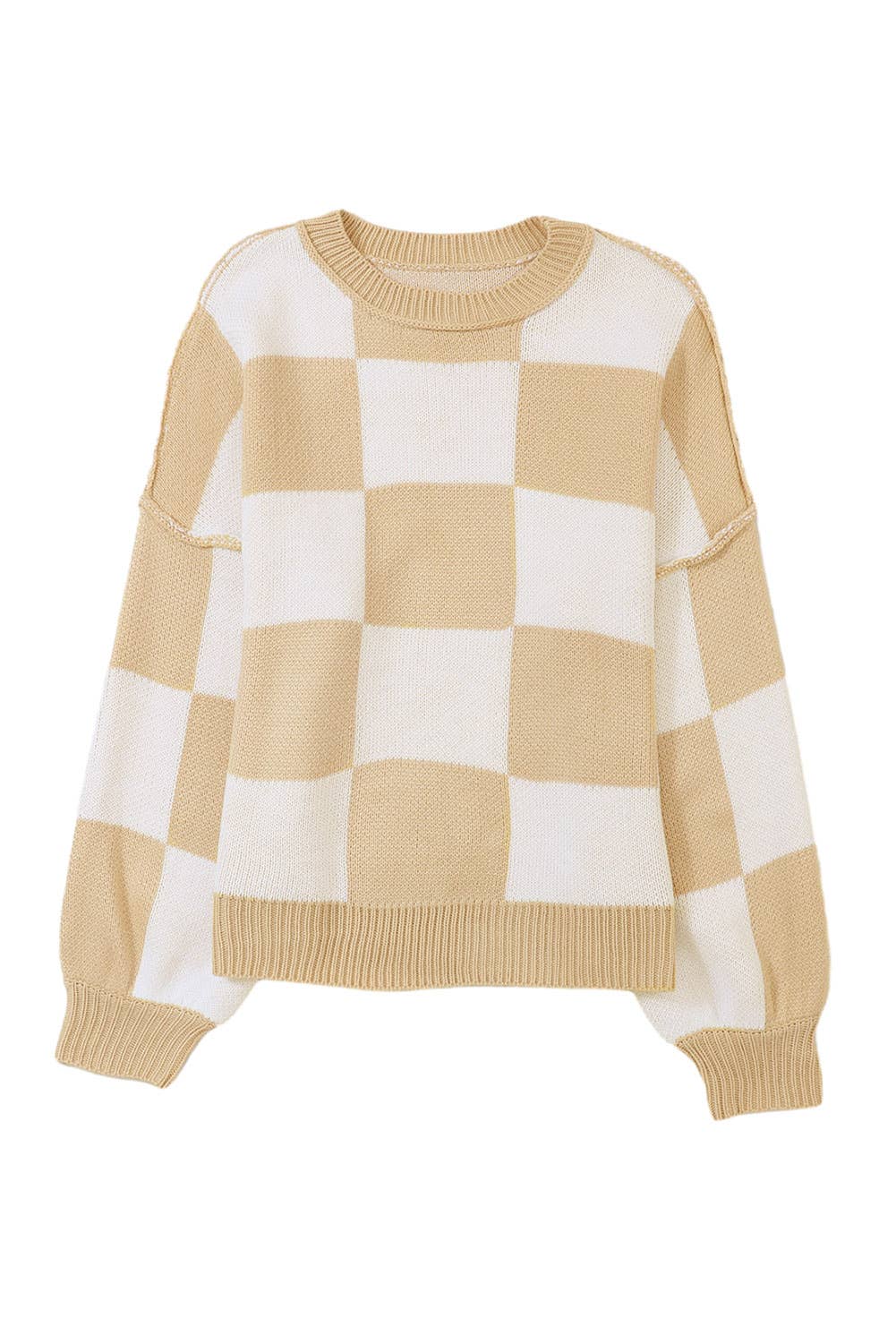 Checker Reverse Seam Sweater