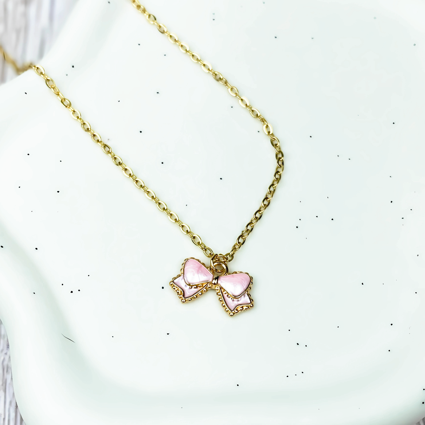 Fully Known Bow Charm Necklace | Christian Jewelry