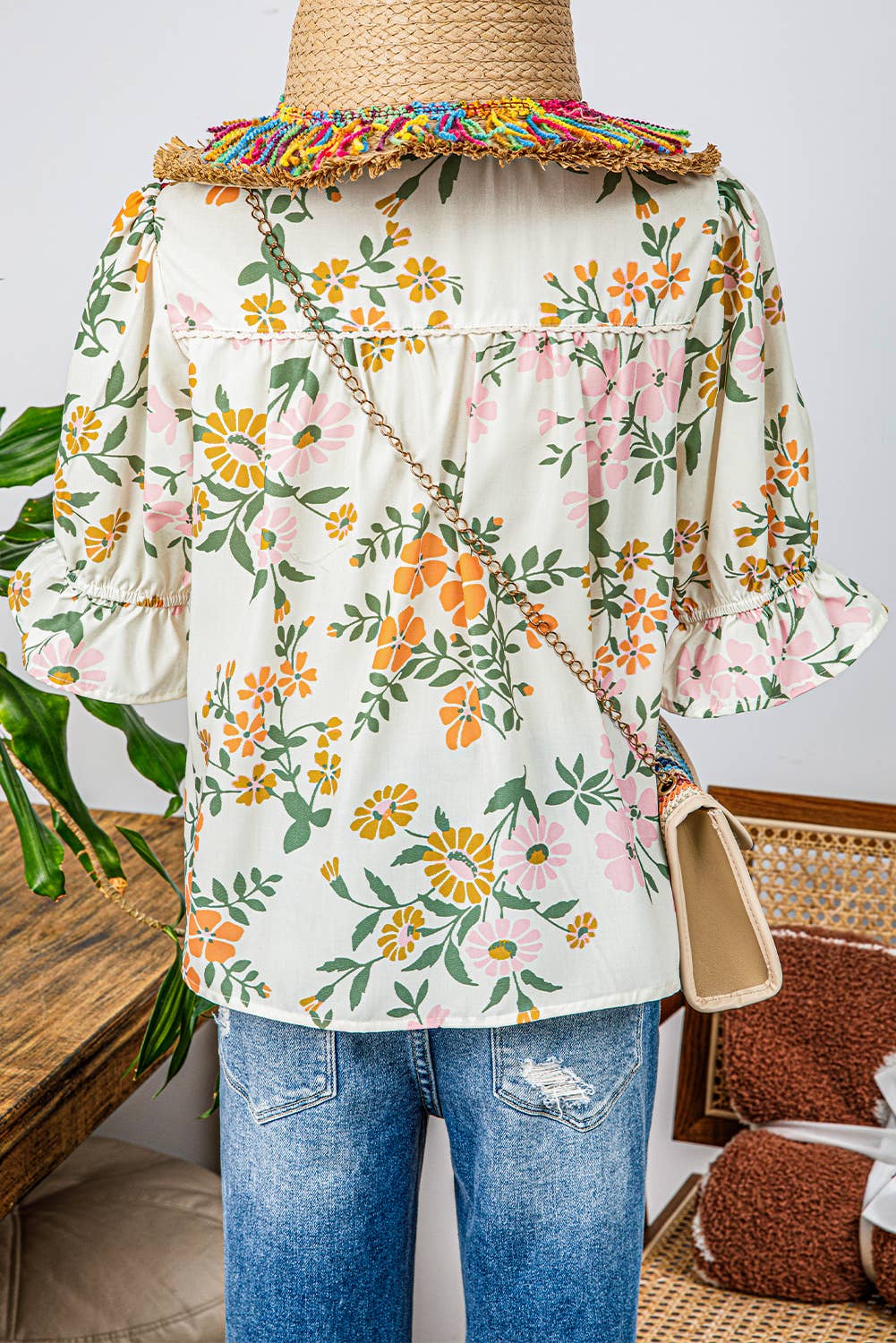 Boho "Heidi" Floral Blouse
