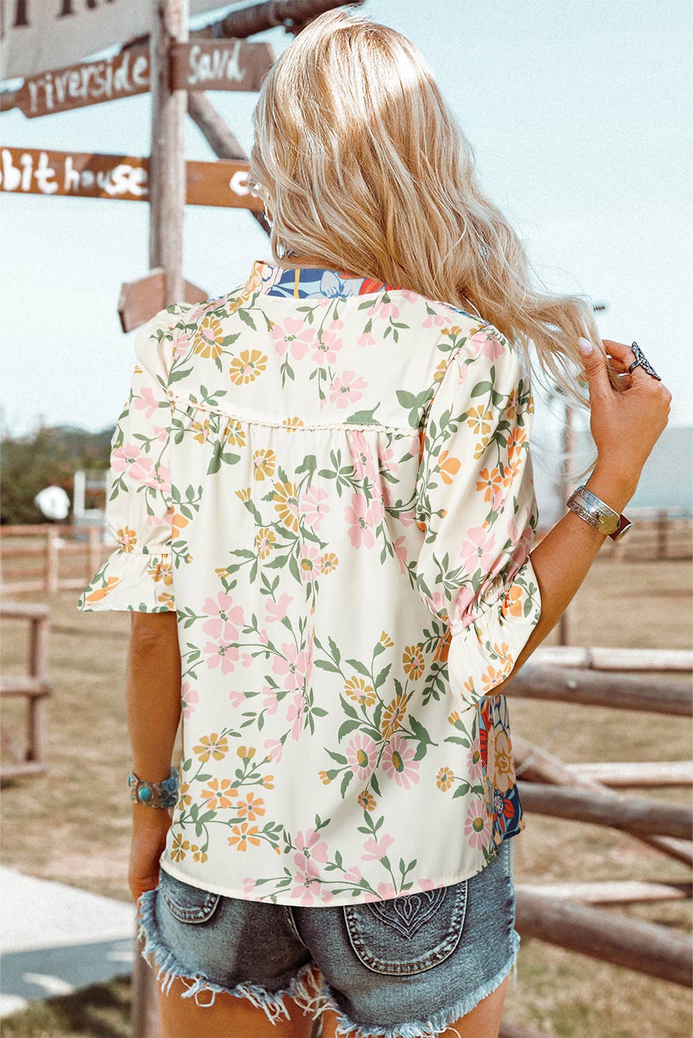 Boho "Heidi" Floral Blouse