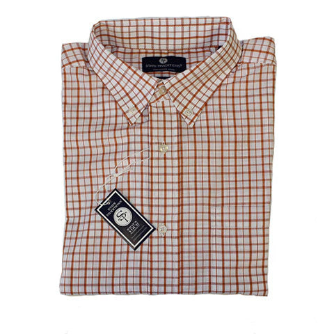 State Traditions Orange Tattersall Long Sleeve Shirt