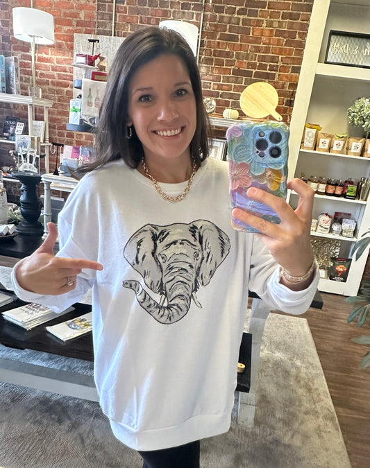 Elephant Sequin Sweatshirt