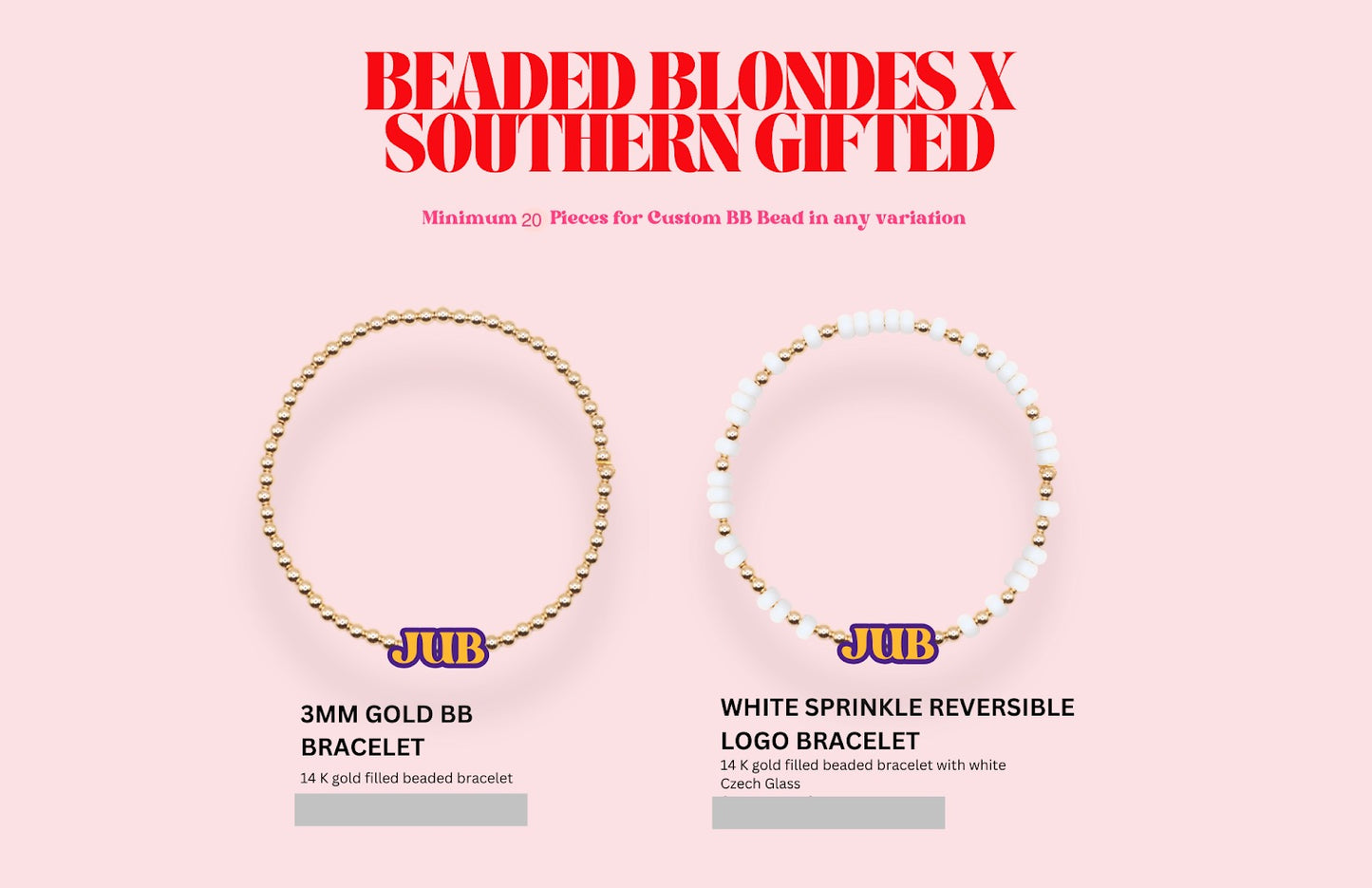 JUB Custom Beaded Blondes Bracelet
