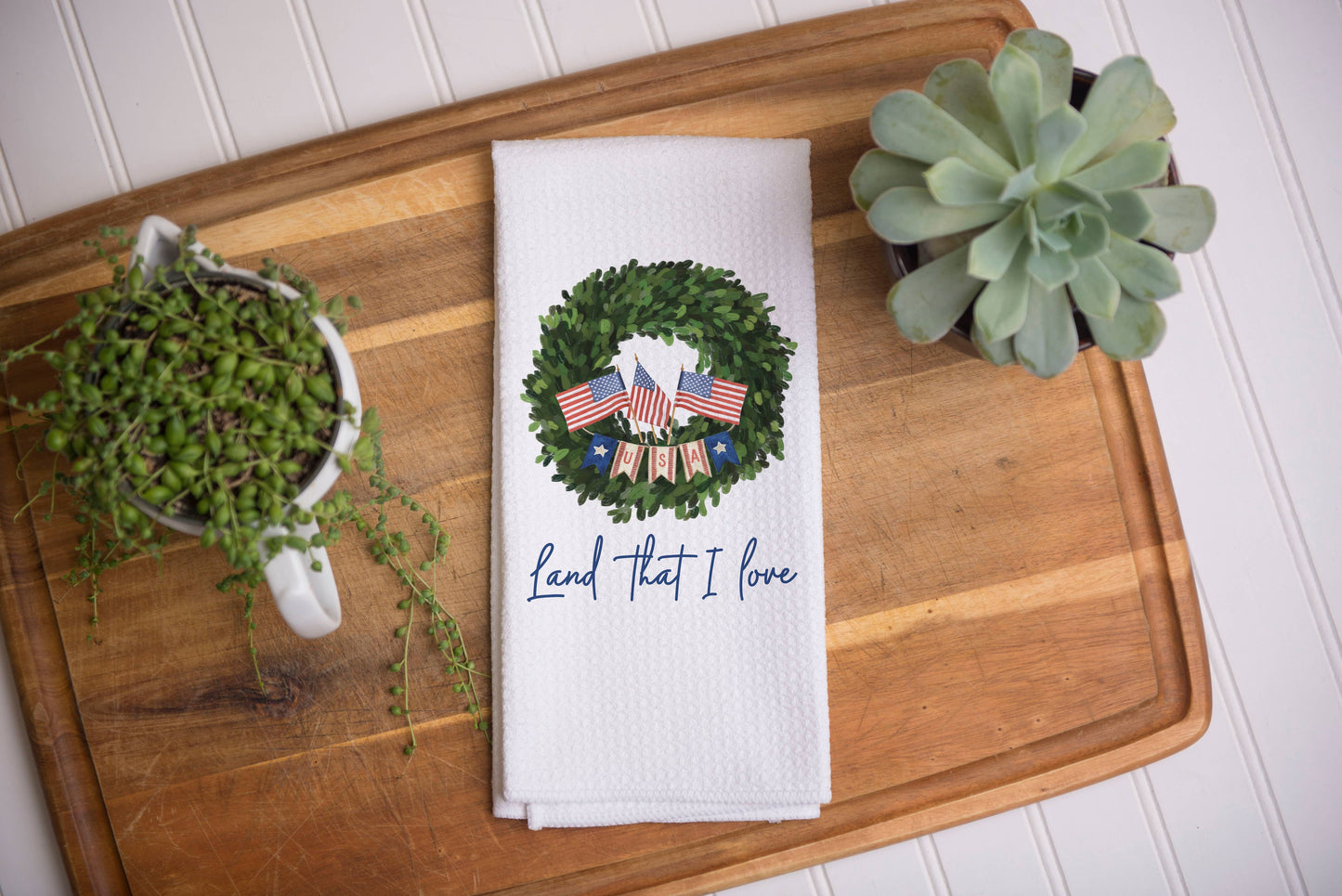 Land That I Love Kitchen Tea Towel