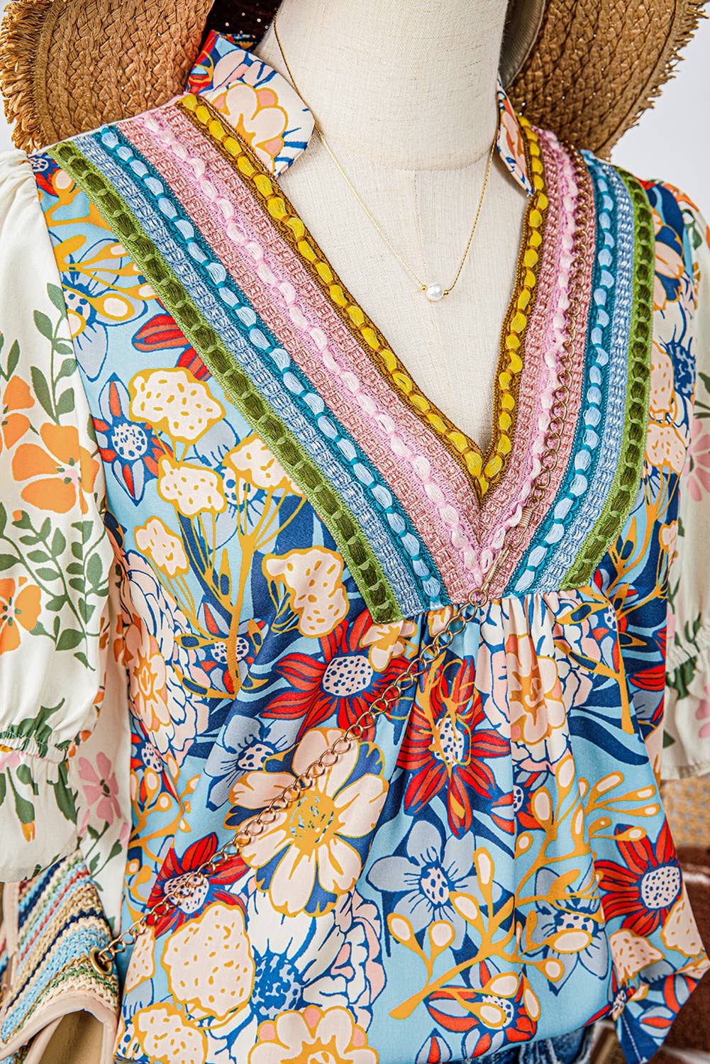 Boho "Heidi" Floral Blouse