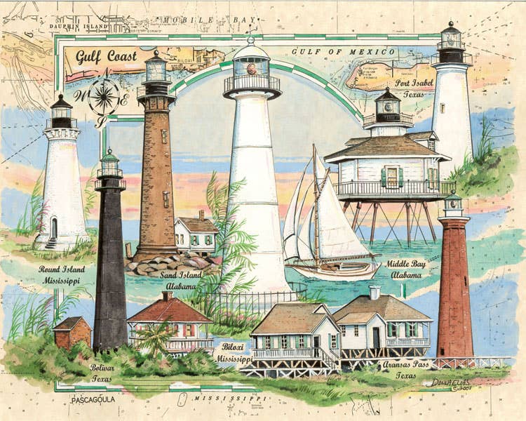 Lighthouses of the Gulf of Mexico Puzzle
