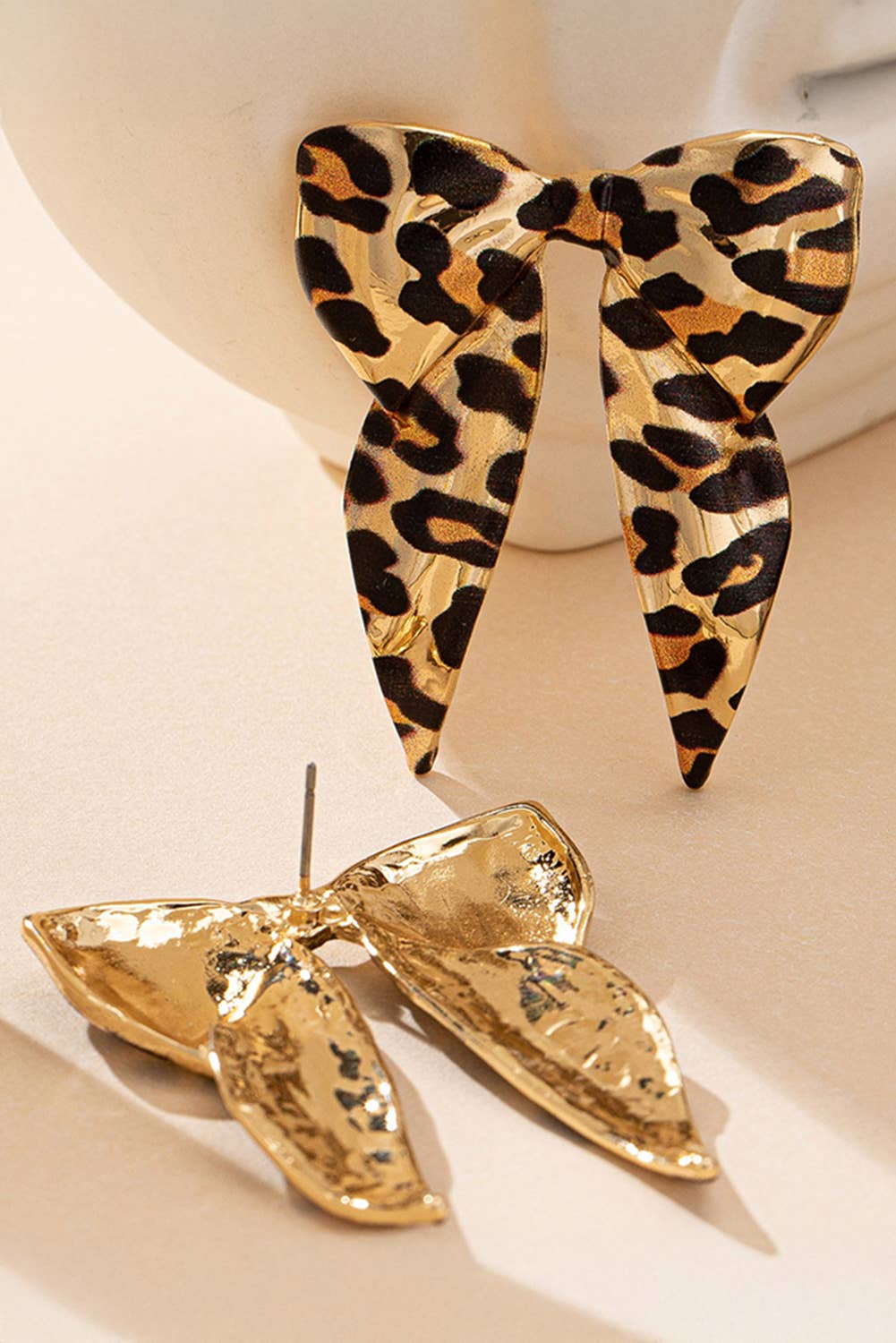 Wild Leopard Bow Knot Earrings