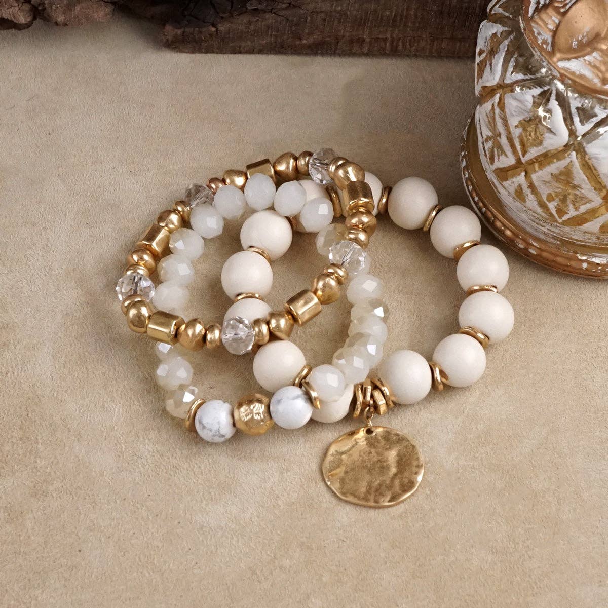 Boho Beads Coin Bracelet