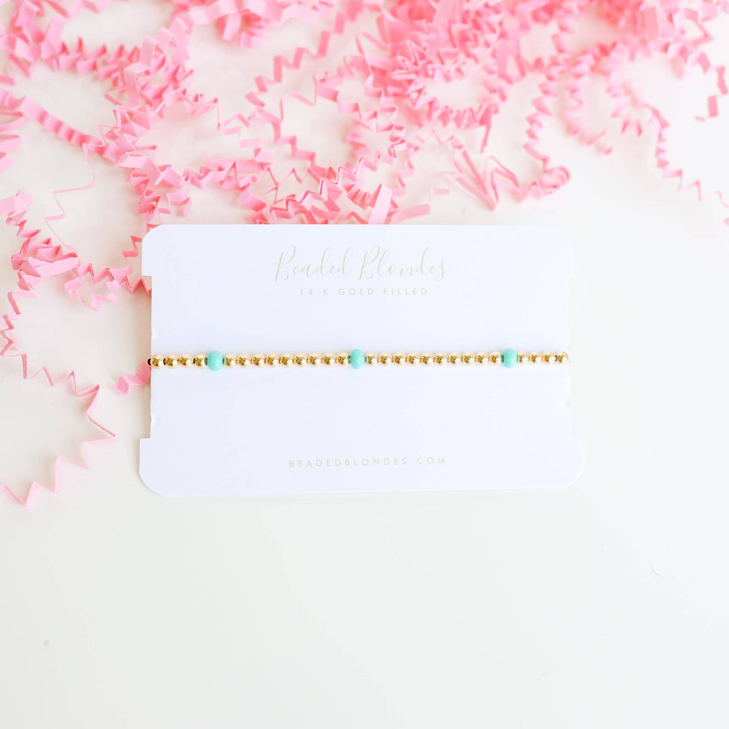 Beaded Blondes Poppi Bracelet-Turquoise