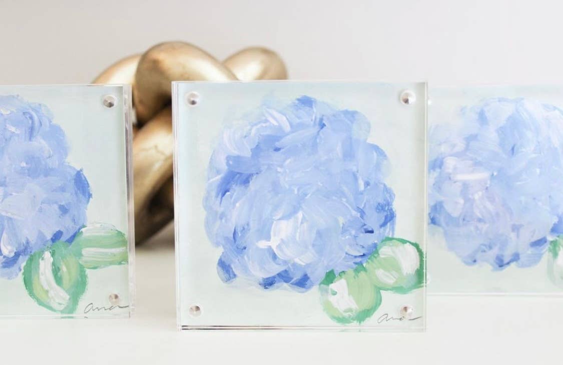 Hydrangea Print in Acrylic Frame
