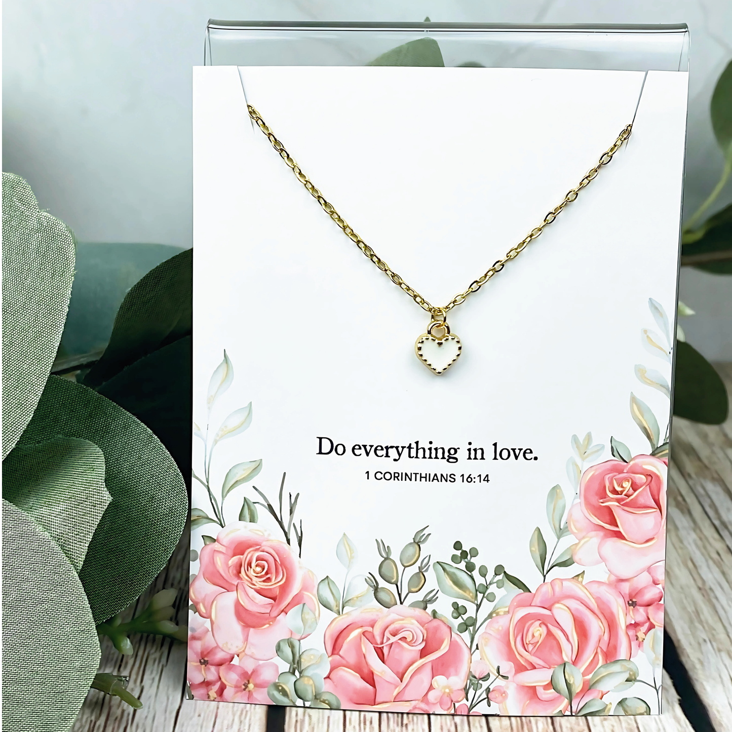 Do Everything in Love Charm Necklace | Christian Jewelry