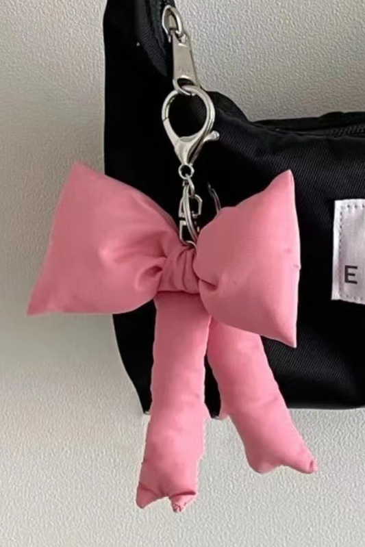 Cute Pink Bow Knot Valentine Gift Keychain