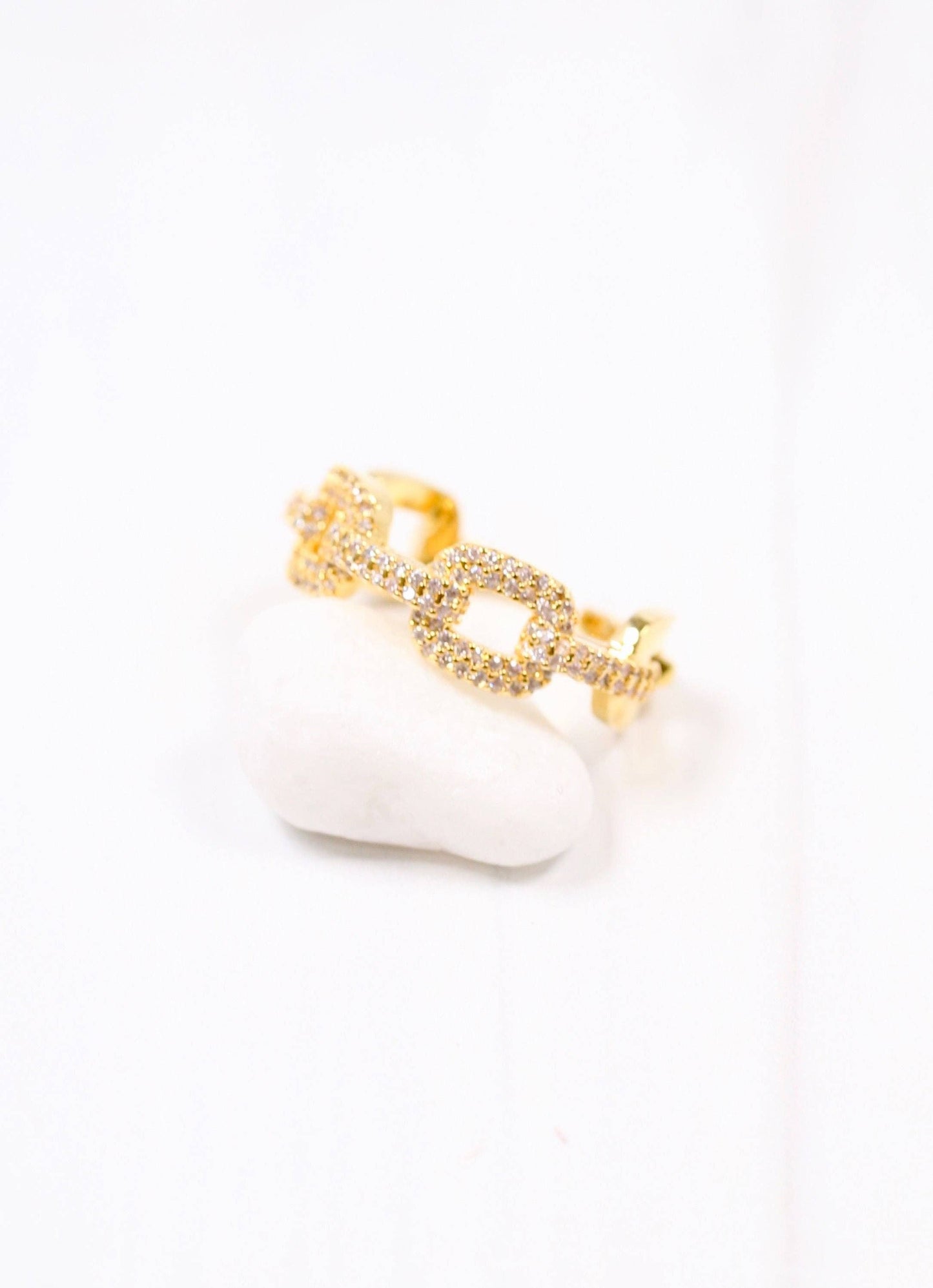 Forbe CZ Link Ring GOLD