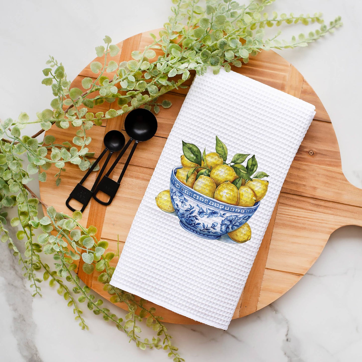 Chinoiserie Lemon Bowl Tea Towel