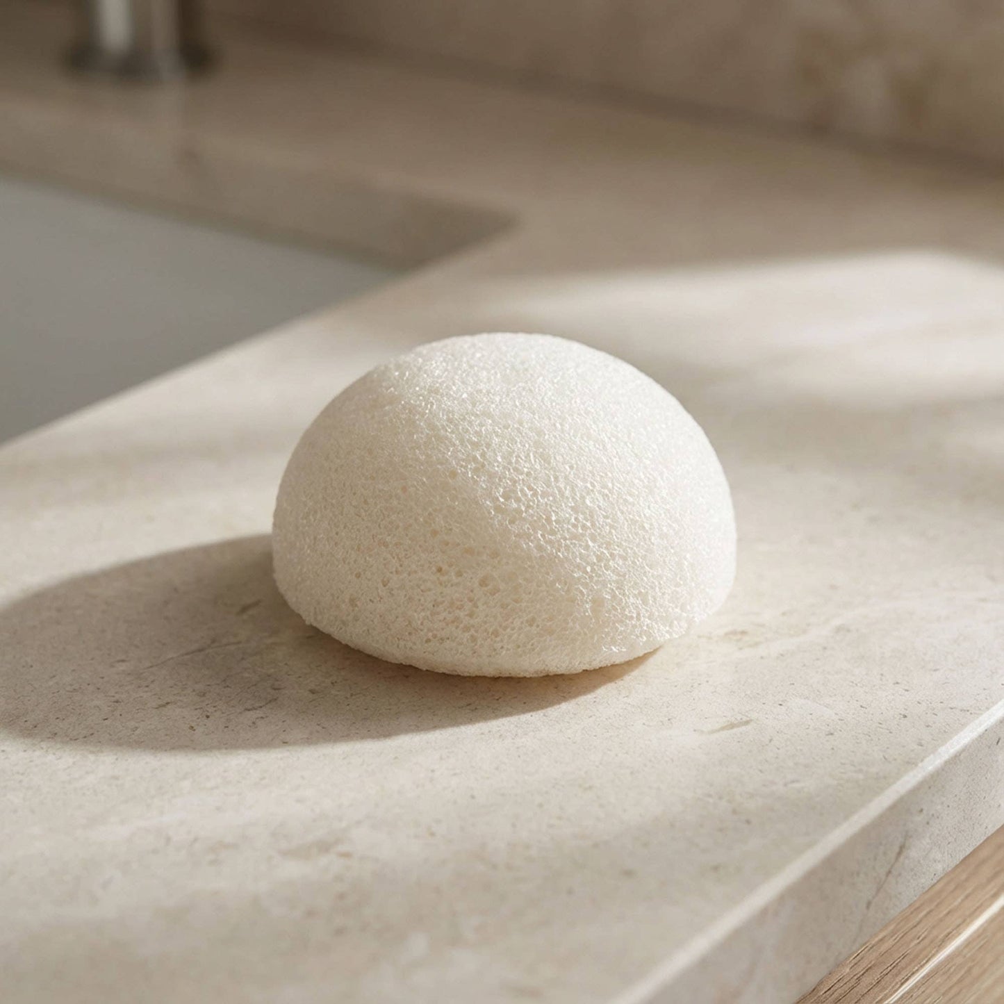 Natural Konjac Facial Cleansing Sponge | White