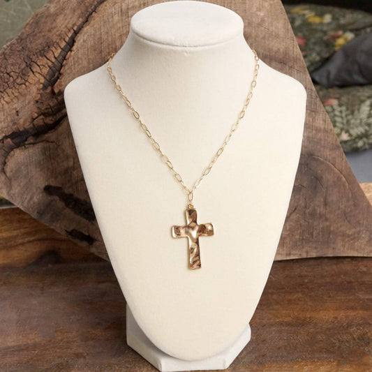 Cross Necklace - Short dainty chain 7362GD
