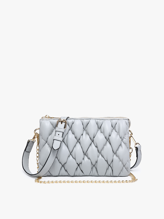 Izzy Puffer Quilted Crossbody w/ Chain