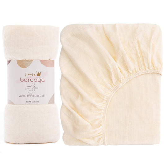 Muslin Crib Sheets for Boys and Girls, 28"x 52" + 9"