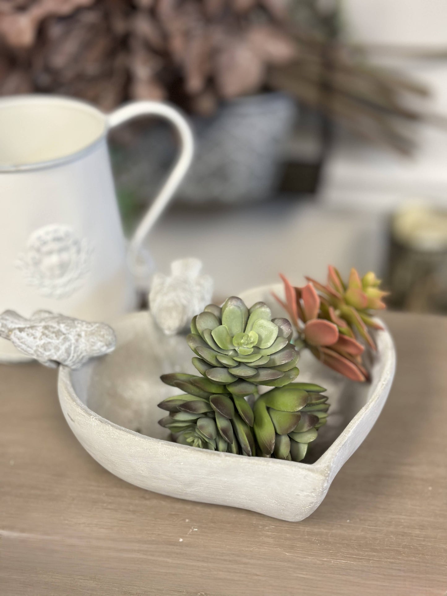 Cement Heart Planter/ Bird Feeder