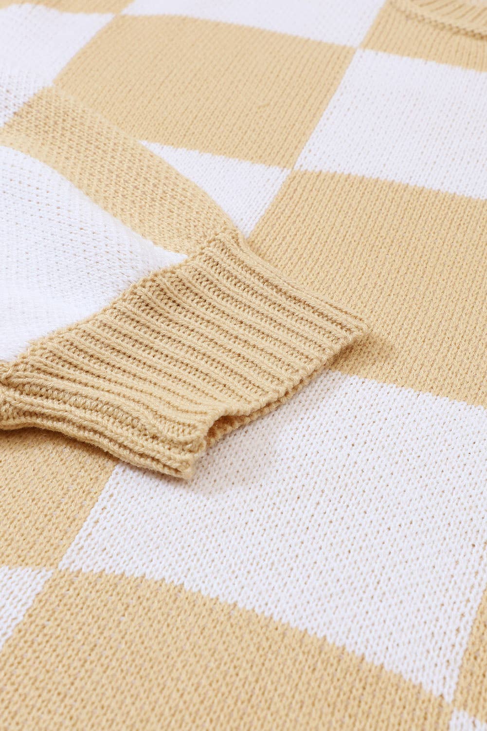 Checker Reverse Seam Sweater