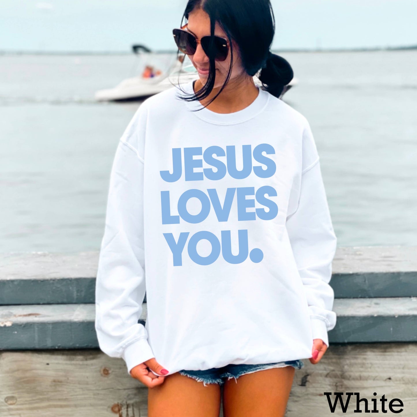 Jesus Loves You Graphic Sweatshirt