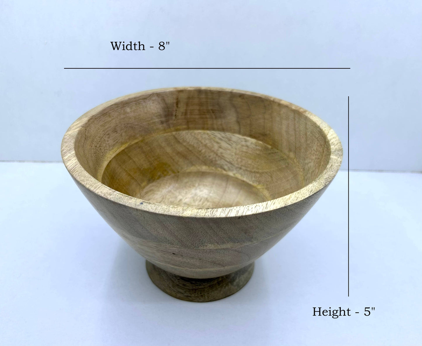 Wooden Bowl with 2 Kitchen Towels