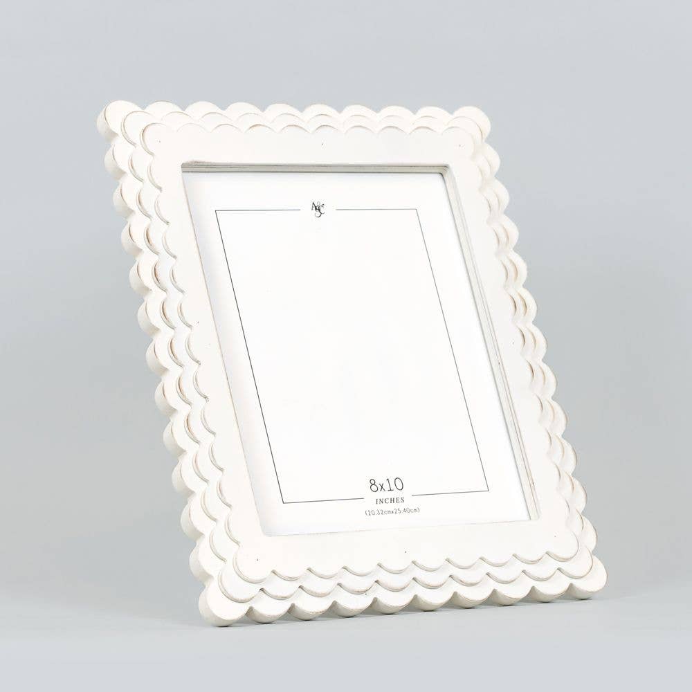 11x13x1 wood scallop photo frame 8x10