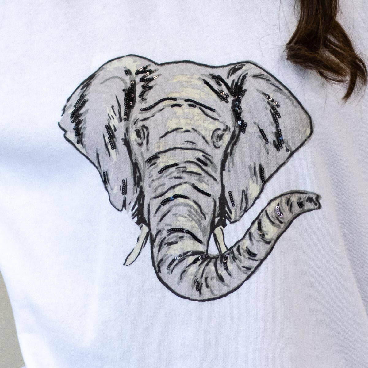 Elephant Sequin Sweatshirt