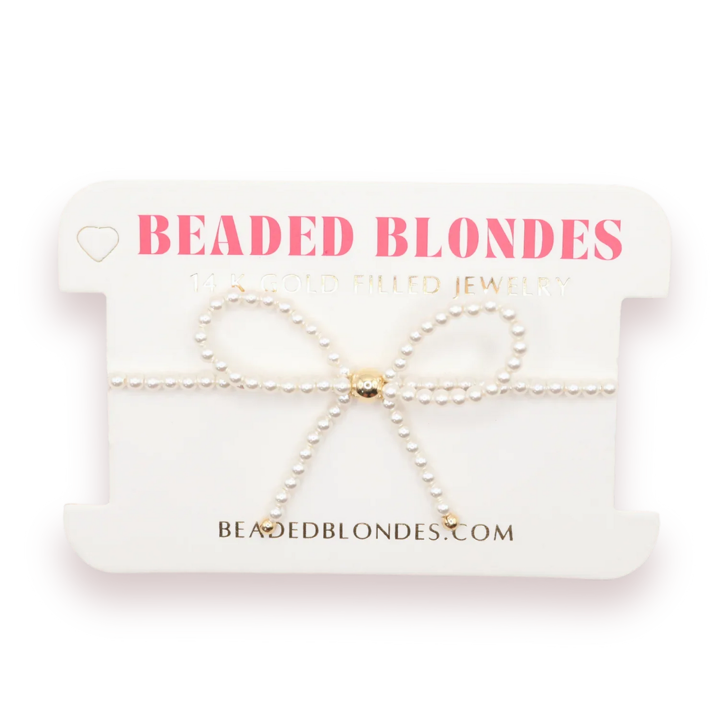 Beaded Blondes Pearl Bow Bracelet