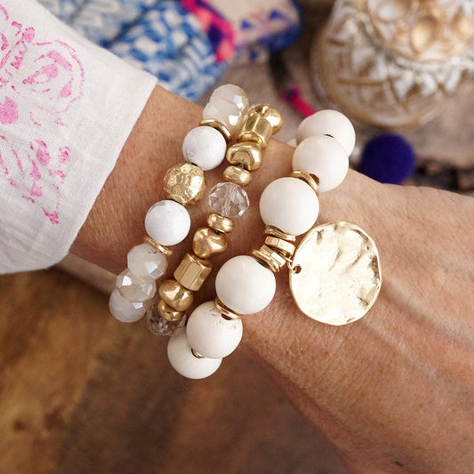 Boho Beads Coin Bracelet