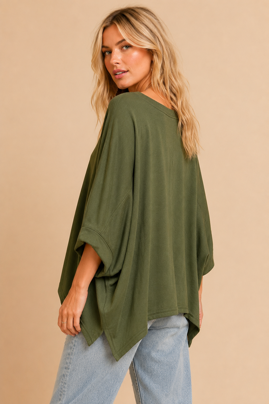 DOLMAN HALF SLEEVE OVERSIZE TOP