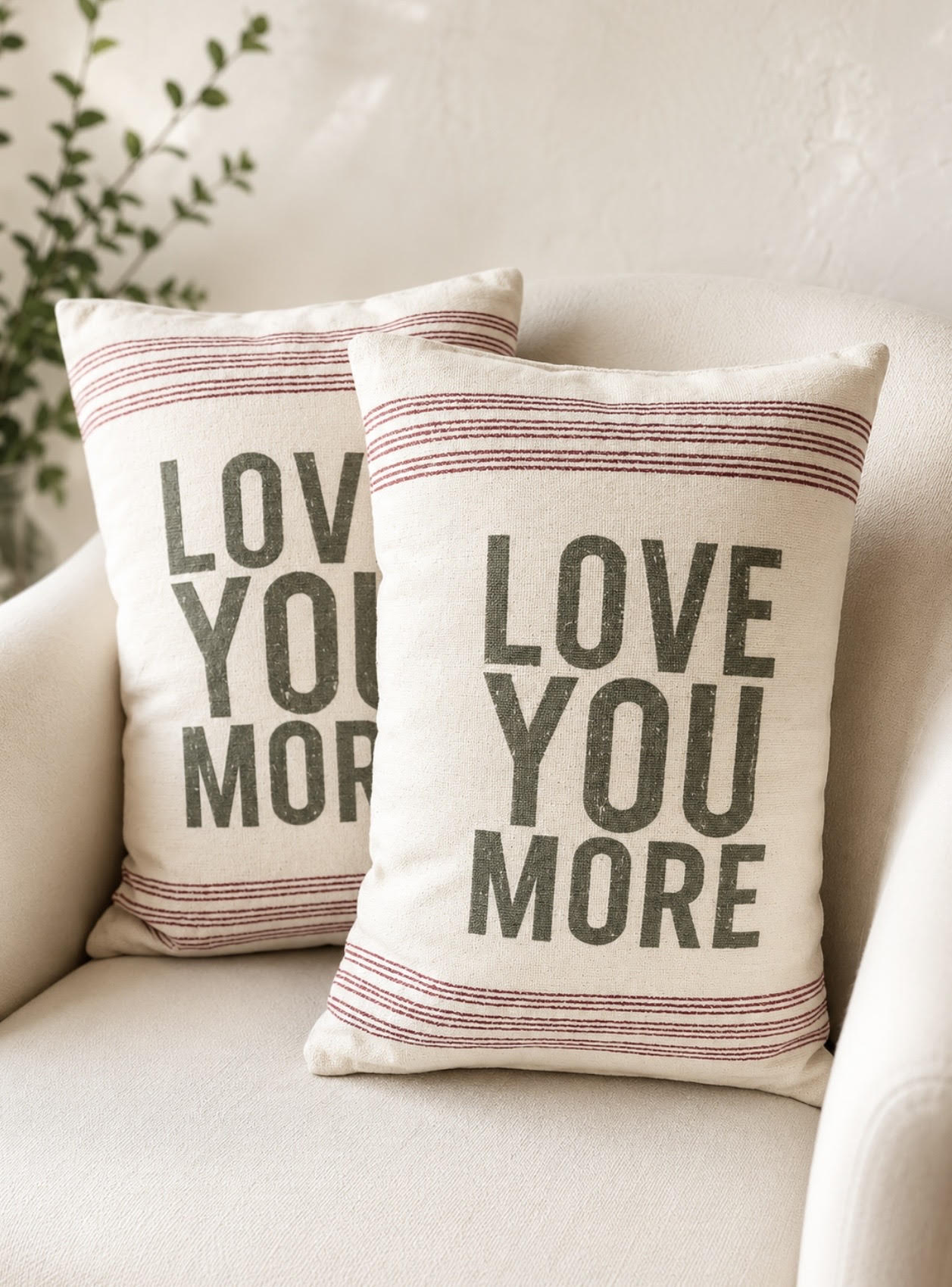 "Love You More" Accent Pillow